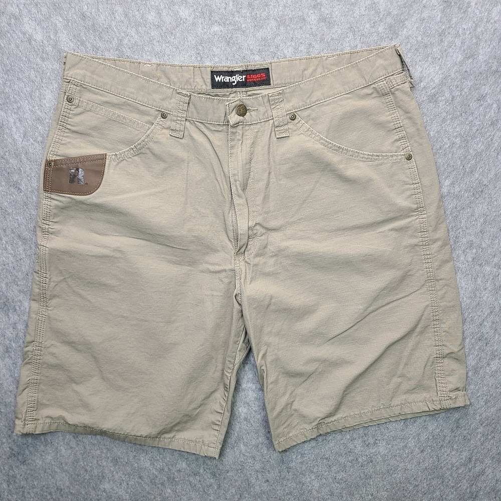 Wrangler Riggs Technician‎ Ripstop Shorts Men 36x10 Khaki Workwear Chino